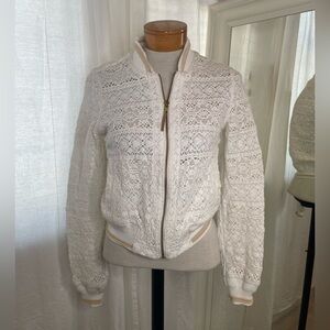 Hei Hei crochet bomber jacket size XS
